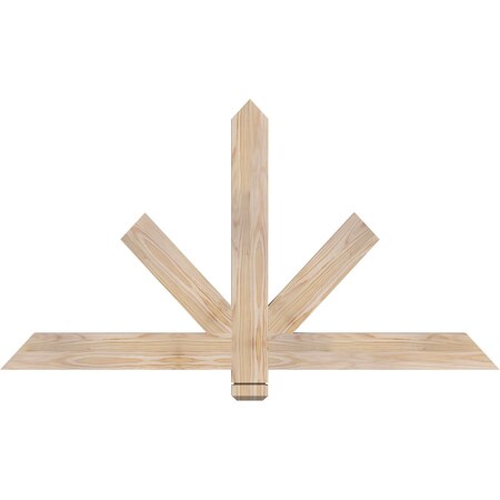 Ekena Millwork Kennewick Smooth Timber Gable Bracket, Douglas Fir, 48"W x 26"H x 1 1/2"D x 3 1/2"F, 13/12 Pitch GBW048X26X0204KEN00SDF